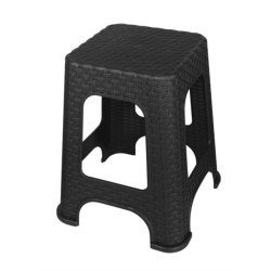 Büyük Rattan Tabure(Krem)