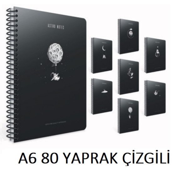 ASTRO NOTES SP. KARTON KPK. A6 ÇİZGİLİ DEF. 80 YAPRAK ASTRO NOTES SP. KARTON KPK. A6 ÇİZGİLİ DEF. 80 YAPRAK