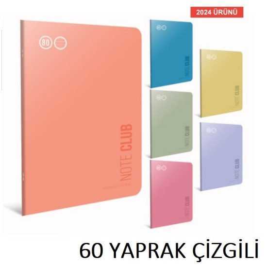 NOTE CLUB TEL DİKİŞ PP KPK. A4 ÇİZGİLİ DEF. 60 YAPRAK NOTE CLUB TEL DİKİŞ PP KPK. A4 ÇİZGİLİ DEF. 60 YAPRAK