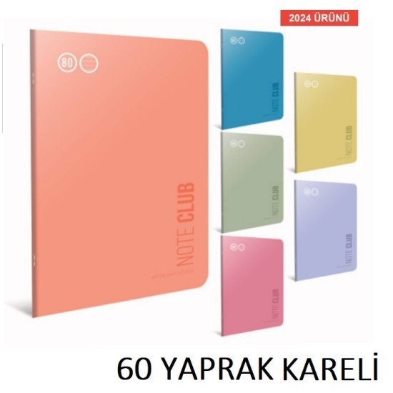 NOTE CLUB TEL DİKİŞ PP KPK. A4 KARE DEF. 60 YAPRAK NOTE CLUB TEL DİKİŞ PP KPK. A4 KARE DEF. 60 YAPRAK