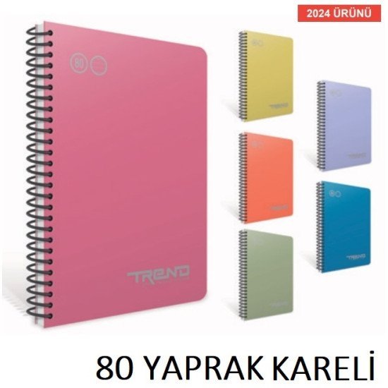 TREND SPİRALLİ PP KPK. A4 KARELİ DEF. 80 YAPRAK TREND SPİRALLİ PP KPK. A4 KARELİ DEF. 80 YAPRAK