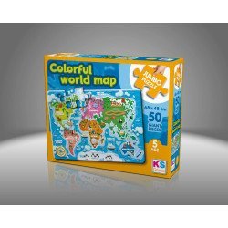 Colorful World Map 50 Colorful World Map 50
