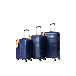 Abs Plastik Valiz Sax Mavi 3'Lü