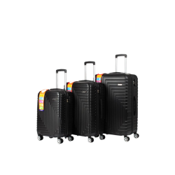 Abs Plastik Valiz Siyah 3'Lü