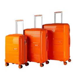Pp-Silikon Plastik Valiz Oranj 3'Lü Pp-Silikon Plastik Valiz Oranj 3'Lü