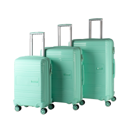Pp-Silikon Plastik Valiz Su Yeşili 3'Lü Pp-Silikon Plastik Valiz Su Yeşili 3'Lü