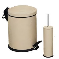 2'Li Banyo Seti Cappuccıno (5 Lt Pedallı Çöp Kovası+Mikro 1 Wc Fırçalık) 2'Li Banyo Seti Cappuccıno (5 Lt Pedallı Çöp Kovası+Mikro 1 Wc Fırçalık)