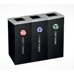 3’Lü Geri Dönüşüm Çöp Kovası 30X60X90 Cm (Dkp Klt.) 3’Lü Geri Dönüşüm Çöp Kovası 30X60X90 Cm (Dkp Klt.)