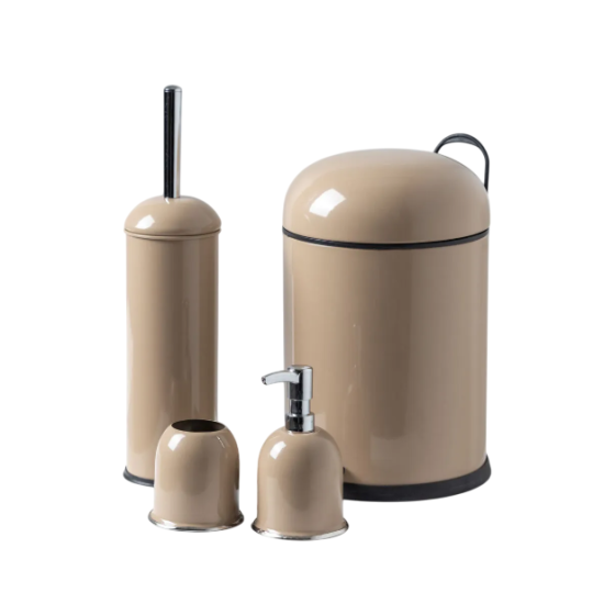 4’LÜ BON KAPAK BANYO SETİ CAPPUCCINO (5 LT PEDALLI ÇÖP KOVASI+BON KAPAK WC FIRÇALIK+SIVI SABUNLUK+DİŞ FIRÇALIK) - Türkiyenin Toptan Tedarikçisi 4’LÜ BON KAPAK BANYO SETİ CAPPUCCINO (5 LT PEDALLI ÇÖP KOVASI+BON KAPAK WC FIRÇALIK+SIVI SABUNLUK+DİŞ FIRÇALIK) - Toptan fiyatına