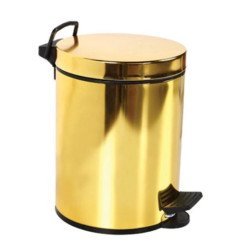 Gold Pedallı Çöp Kovası 5 Lt (Yavaş Kapanan 304 Klt.) Gold Pedallı Çöp Kovası 5 Lt (Yavaş Kapanan 304 Klt.)