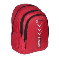 3 Gözlü Sport Sırt Çantası Kırmızı Siyah