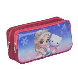 Çift Gözlü Şeffaf Kalemlik Helo Kıtty Elsa