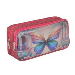 Çift Gözlü Şeffaf Kalemlik Kelebek Çift Gözlü Şeffaf Kalemlik Kelebek