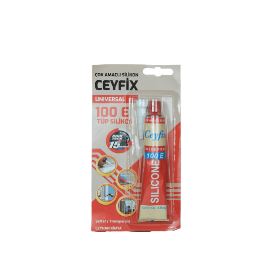 Çok Amaçlı 100E Tüp Silikon 50g Kartela - Türkiyenin Toptan Tedarikçisi Çok Amaçlı 100E Tüp Silikon 50g Kartela - Toptan fiyatına