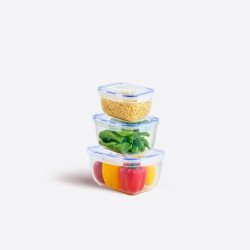 3'Lü Contalı Sızdırmaz Dikdörtgen Set(1800,3000,5000 Ml)