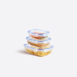 3'Lü Contalı Sızdırmaz Dikdörtgen Set(975,1675,2725 Ml) 3'Lü Contalı Sızdırmaz Dikdörtgen Set(975,1675,2725 Ml)