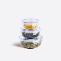 3'Lü Contalı Sızdırmaz Yuvarlak Saklama Set(800,1350,2250 Ml) 3'Lü Contalı Sızdırmaz Yuvarlak Saklama Set(800,1350,2250 Ml)