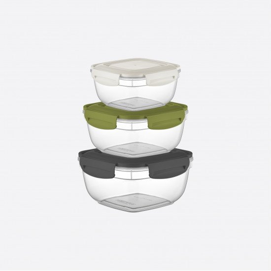 3lü Kilitli Kare Fresh Box Set(500,900,1500 ml) - Toptan fiyatına