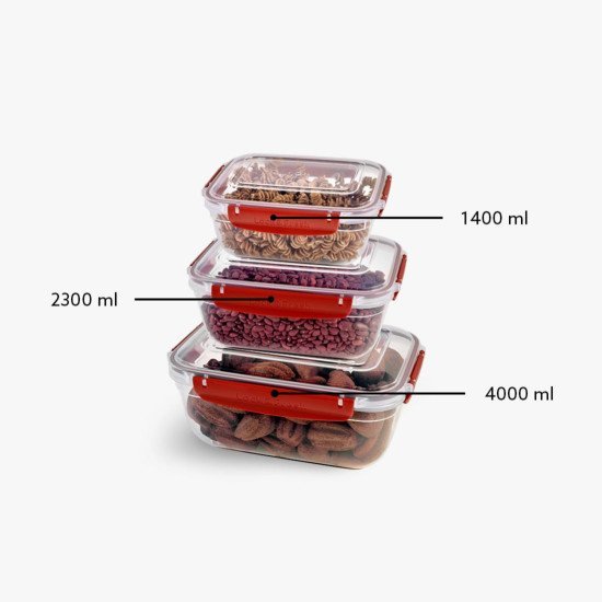 3lü Master Dikdörtgen Set(1400,2300,4000 ml) - Türkiyenin Toptan Tedarikçisi 3lü Master Dikdörtgen Set(1400,2300,4000 ml) - Toptan fiyatına