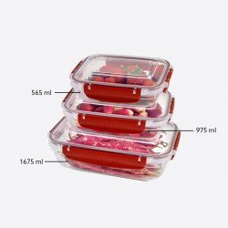 3'Lü Master Dikdörtgen Set(565,975,1675 Ml)