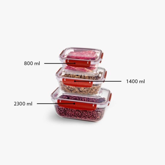 3lü Master Dikdörtgen Set(800,1400,2300 ml) - Türkiyenin Toptan Tedarikçisi 3lü Master Dikdörtgen Set(800,1400,2300 ml) - Toptan fiyatına