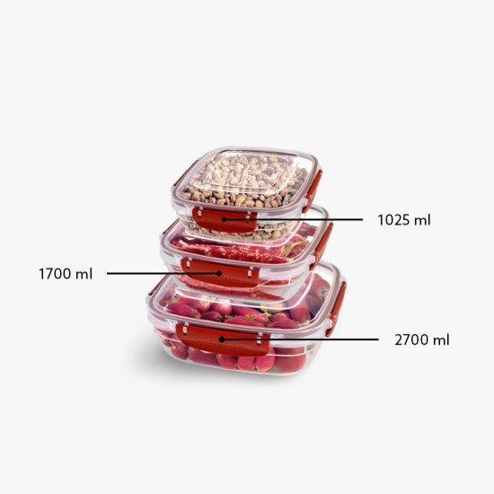 3lü Master Kare Set(1025,1700,2700 ml) - Türkiyenin Toptan Tedarikçisi 3lü Master Kare Set(1025,1700,2700 ml) - Toptan fiyatına