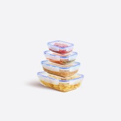 4'Lü Contalı Sızdırmaz Dikdörtgen Set(565,975,1675,2725 Ml) 4'Lü Contalı Sızdırmaz Dikdörtgen Set(565,975,1675,2725 Ml)