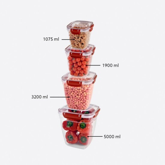 4lü Derin Master Kare Set(1075,1900,3200,5000 ml) - Türkiyenin Toptan Tedarikçisi 4lü Derin Master Kare Set(1075,1900,3200,5000 ml) - Toptan fiyatına