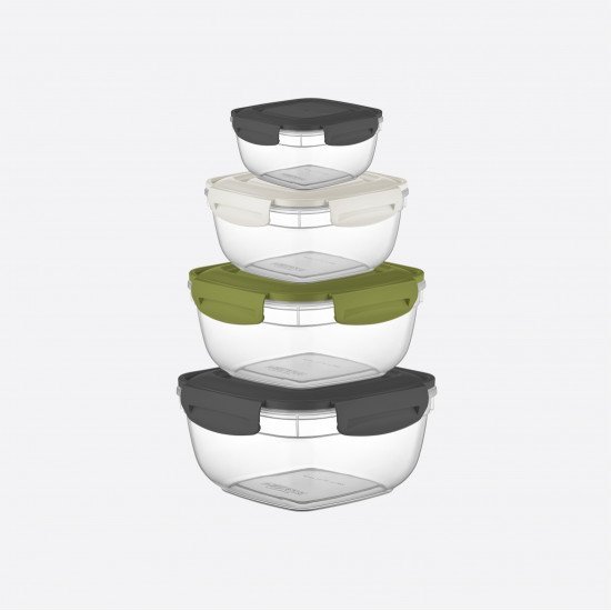 4lü Kilitli Kare Fresh Box Set(275,500,900,1500 ml) - Türkiyenin Toptan Tedarikçisi 4lü Kilitli Kare Fresh Box Set(275,500,900,1500 ml) - Toptan fiyatına