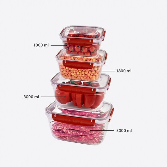 4lü Master Dikdörtgen Set(1000,1800,3000,5000 ml) - Türkiyenin Toptan Tedarikçisi 4lü Master Dikdörtgen Set(1000,1800,3000,5000 ml) - Toptan fiyatına
