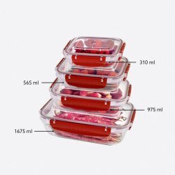 4'Lü Master Dikdörtgen Set(310,565,975,1675 Ml)