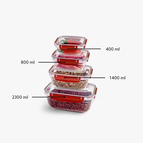 4lü Master Dikdörtgen Set(400,800,1400,2300 ml) - Türkiyenin Toptan Tedarikçisi 4lü Master Dikdörtgen Set(400,800,1400,2300 ml) - Toptan fiyatına