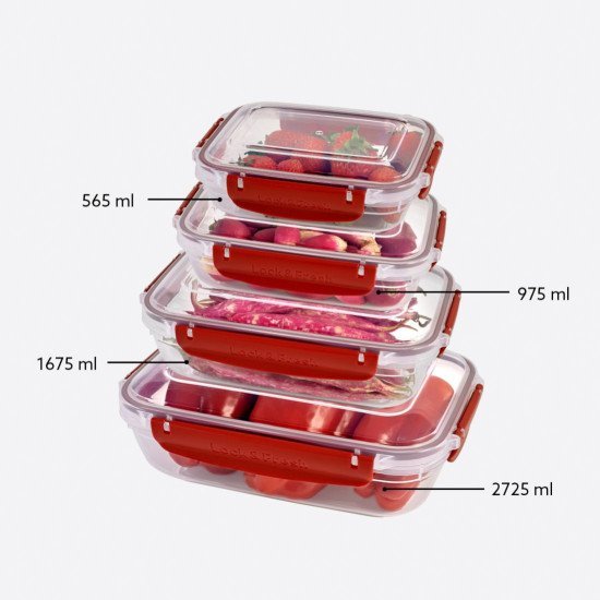 4lü Master Dikdörtgen Set(565,975,1675,2725 ml) - Türkiyenin Toptan Tedarikçisi 4lü Master Dikdörtgen Set(565,975,1675,2725 ml) - Toptan fiyatına