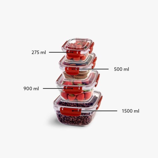 4lü Master Kare Set(275,500,900,1500 ml) - Türkiyenin Toptan Tedarikçisi 4lü Master Kare Set(275,500,900,1500 ml) - Toptan fiyatına