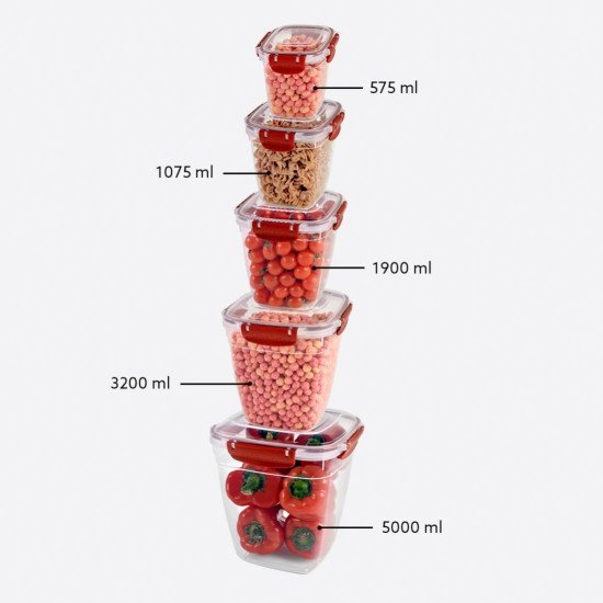 5li Derin Master Kare Set(575,1075,1900,3200,5000 ml) - Türkiyenin Toptan Tedarikçisi 5li Derin Master Kare Set(575,1075,1900,3200,5000 ml) - Toptan fiyatına
