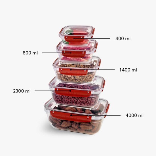 5li Master Dikdörtgen Set(400,800,1400,2300,4000 ml) - Türkiyenin Toptan Tedarikçisi 5li Master Dikdörtgen Set(400,800,1400,2300,4000 ml) - Toptan fiyatına