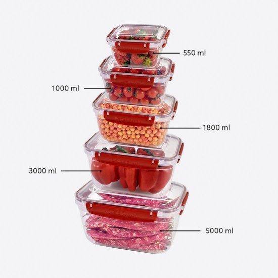 5li Master Dikdörtgen Set(550,1000,1800,3000,5000 ml) - Türkiyenin Toptan Tedarikçisi 5li Master Dikdörtgen Set(550,1000,1800,3000,5000 ml) - Toptan fiyatına